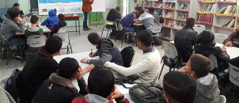 اليوم الأول من ورش توعيه طلاب الصف العاشر الثانوي ضمن المدارس الحكومية