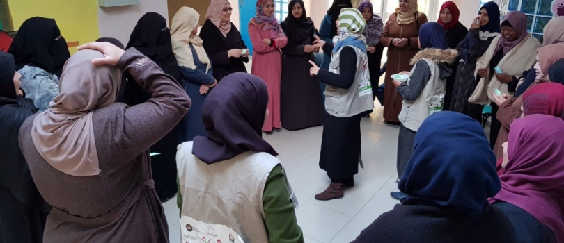 جمعية عايشة تنفذ مجموعة من الورش لمجموعة من السيدات والاطفال ..